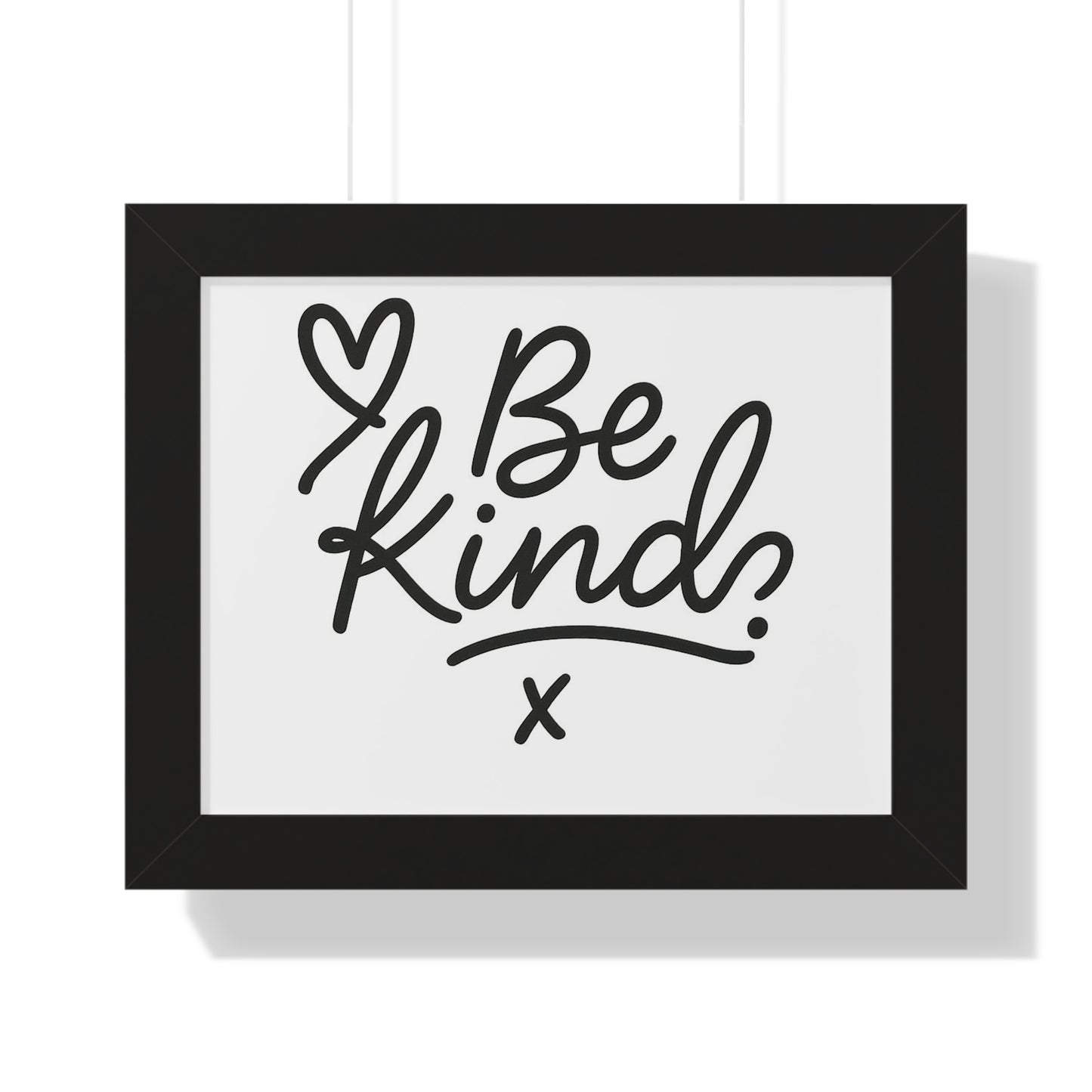 Be Kind Framed Poster – Minimalist Wall Art, Modern Quote Print, Inspirational Decor for Home or Office