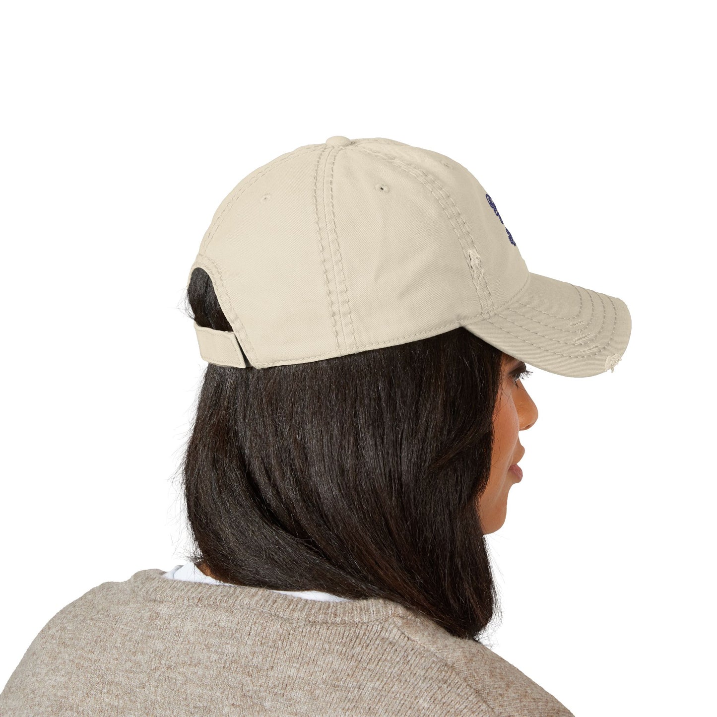 Better Days Ahead embroidered dad hat, cotton twill with a small script on the front.