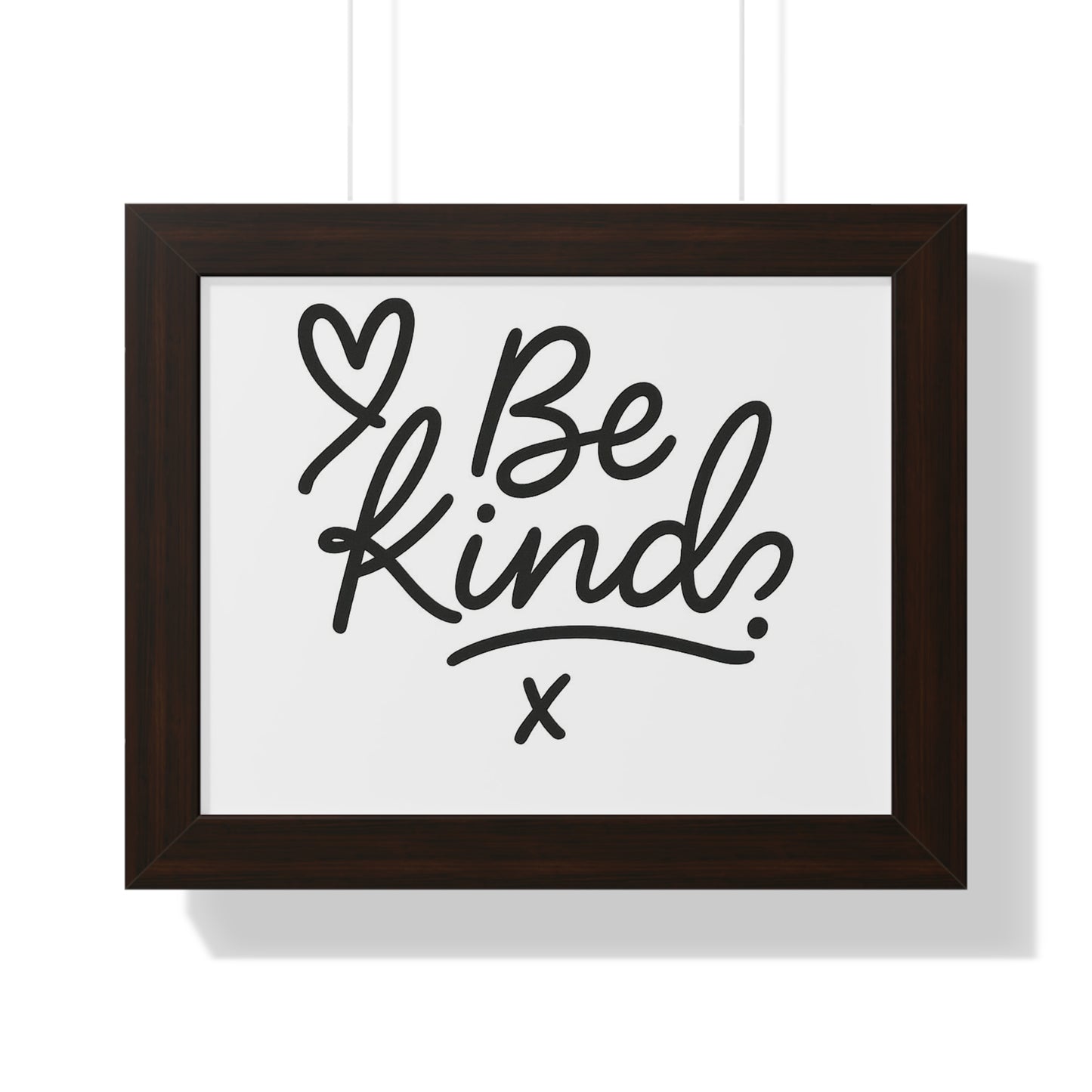 Be Kind Framed Poster – Minimalist Wall Art, Modern Quote Print, Inspirational Decor for Home or Office