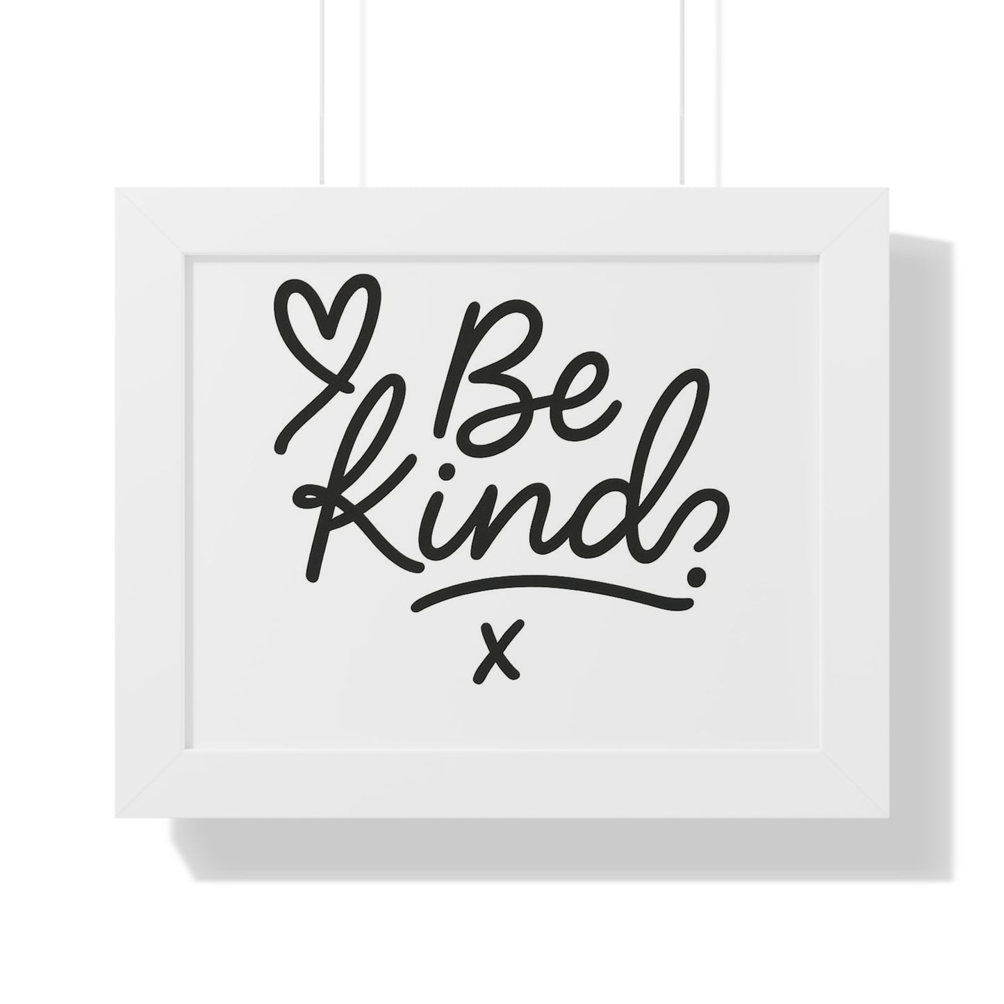 Be Kind Framed Poster – Minimalist Wall Art, Modern Quote Print, Inspirational Decor for Home or Office