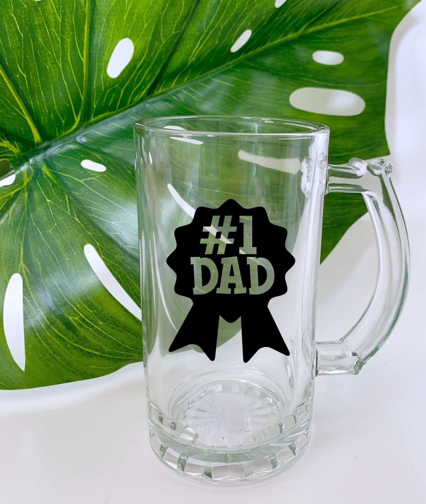 Number 1 Dad - Beer Mug by Little Things by Nicky — Teacher Vibes apparel from Miami, Florida.