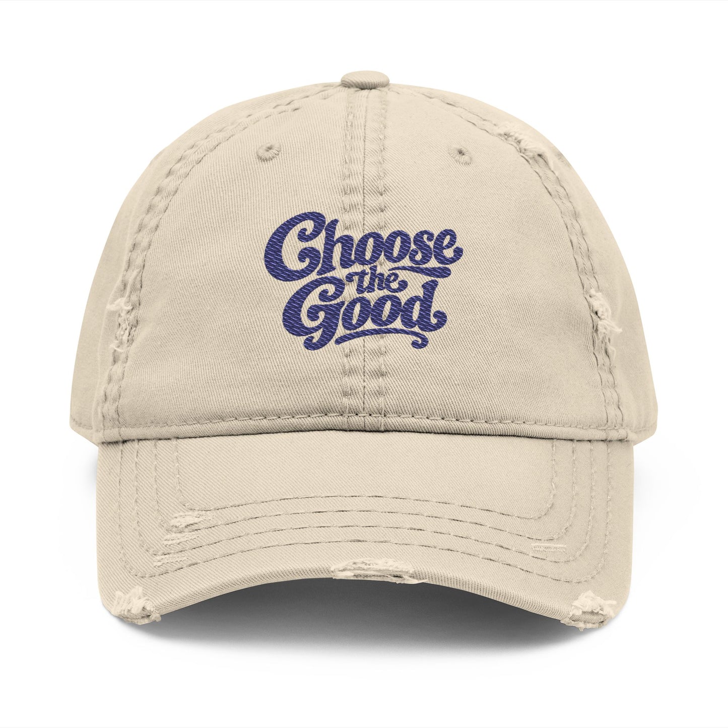 Choose the Good embroidered dad hat, cotton twill with a small script logo on the front.