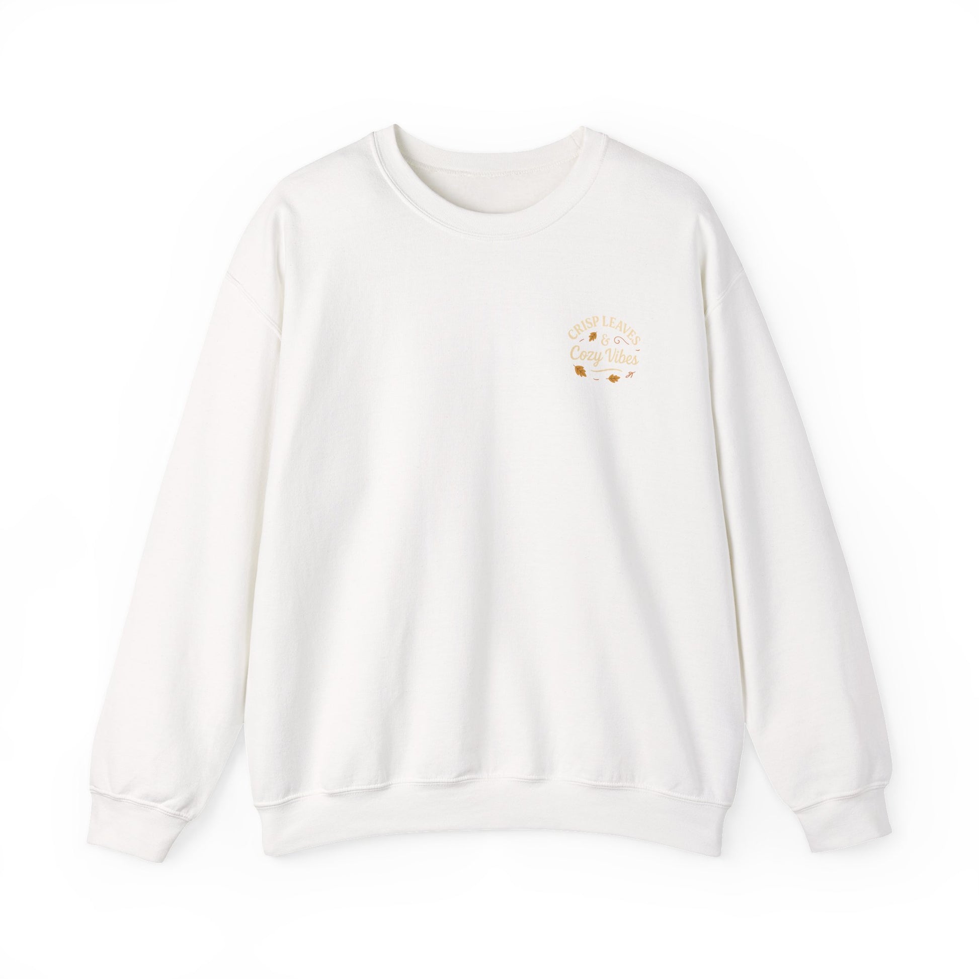 Crisp Leaves Cozy Vibes Fall Sweatshirt by Little Things by Nicky — Cozy Corners apparel from Miami, Florida.
