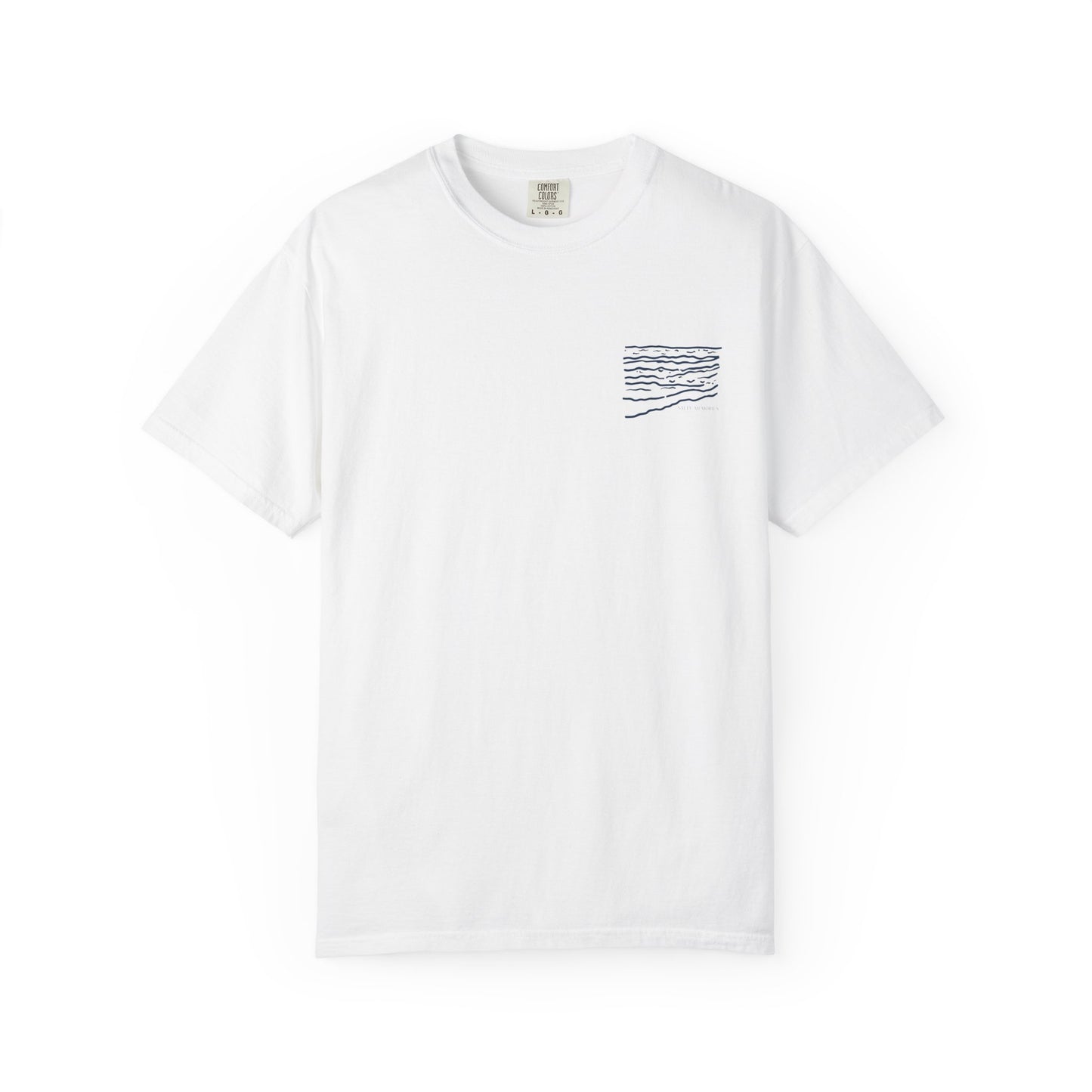 Sea Waves T-Shirt — Minimal Beach Graphic "Salt Memories"