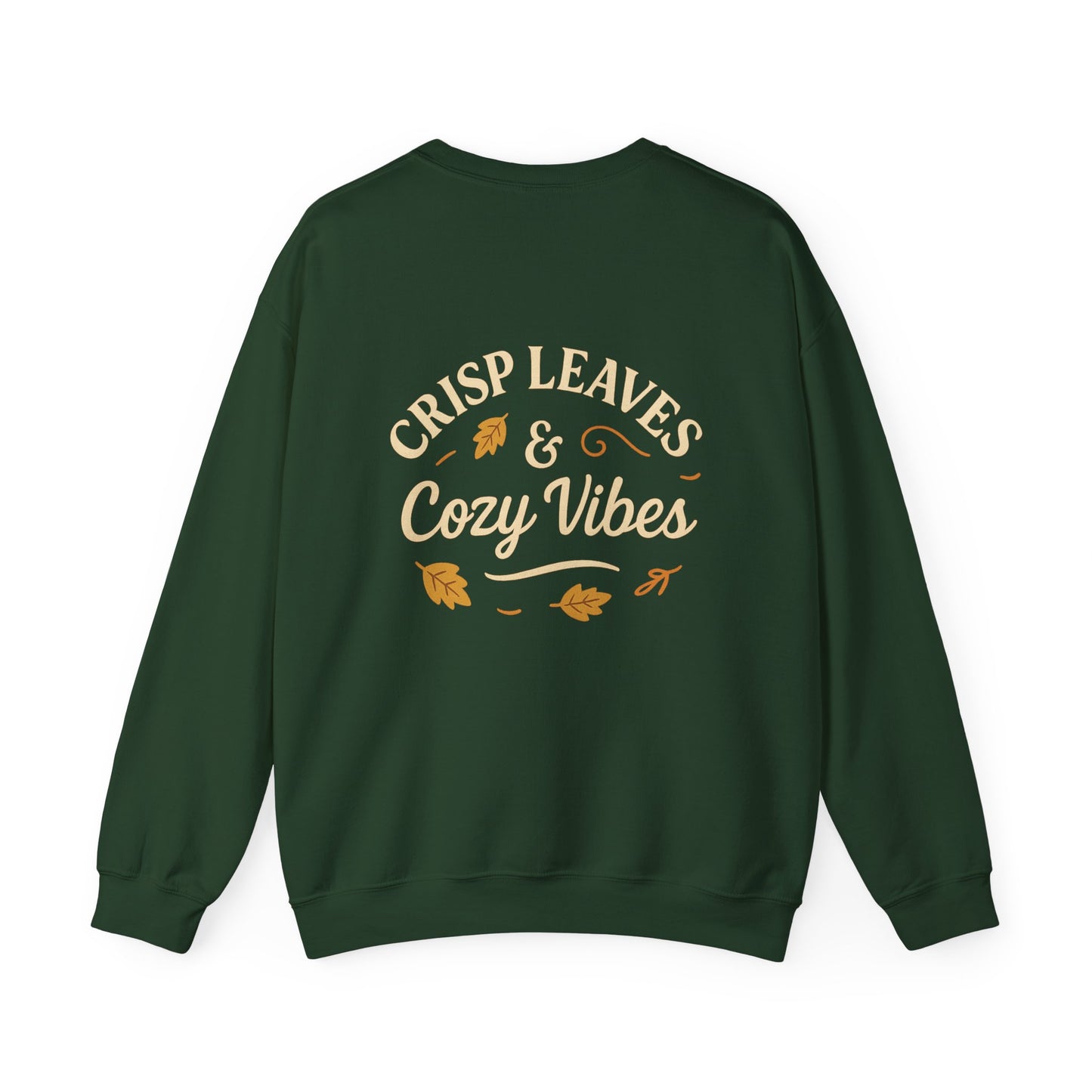 Crisp Leaves Cozy Vibes Fall Sweatshirt by Little Things by Nicky — Cozy Corners apparel from Miami, Florida.