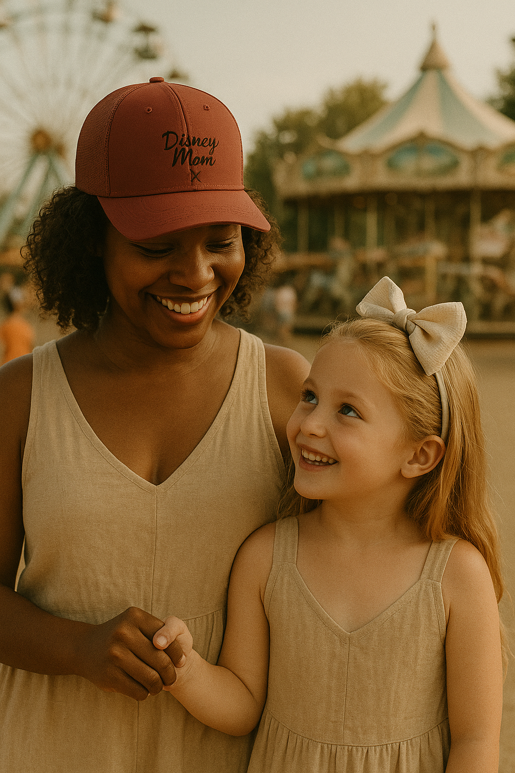 Disney Mom Trucker Hat – Cute & Casual Park Day Essential for Moms by Little Things by Nicky — Teacher Vibes apparel from Miami, Florida.