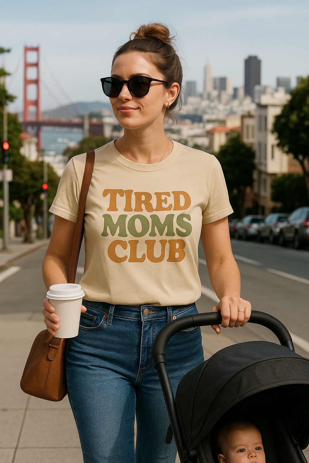 Tired Moms Club Graphic Tee by Little Things by Nicky — Teacher Vibes apparel from Miami, Florida.