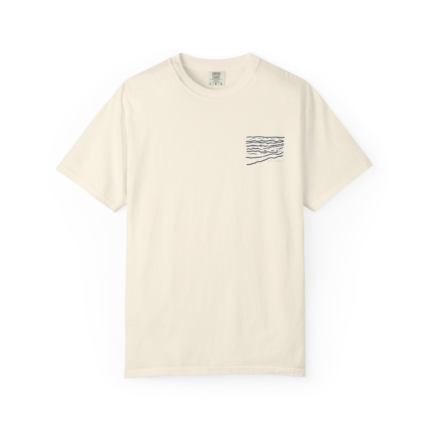 Sea Waves T-Shirt — Minimal Beach Graphic "Salt Memories"