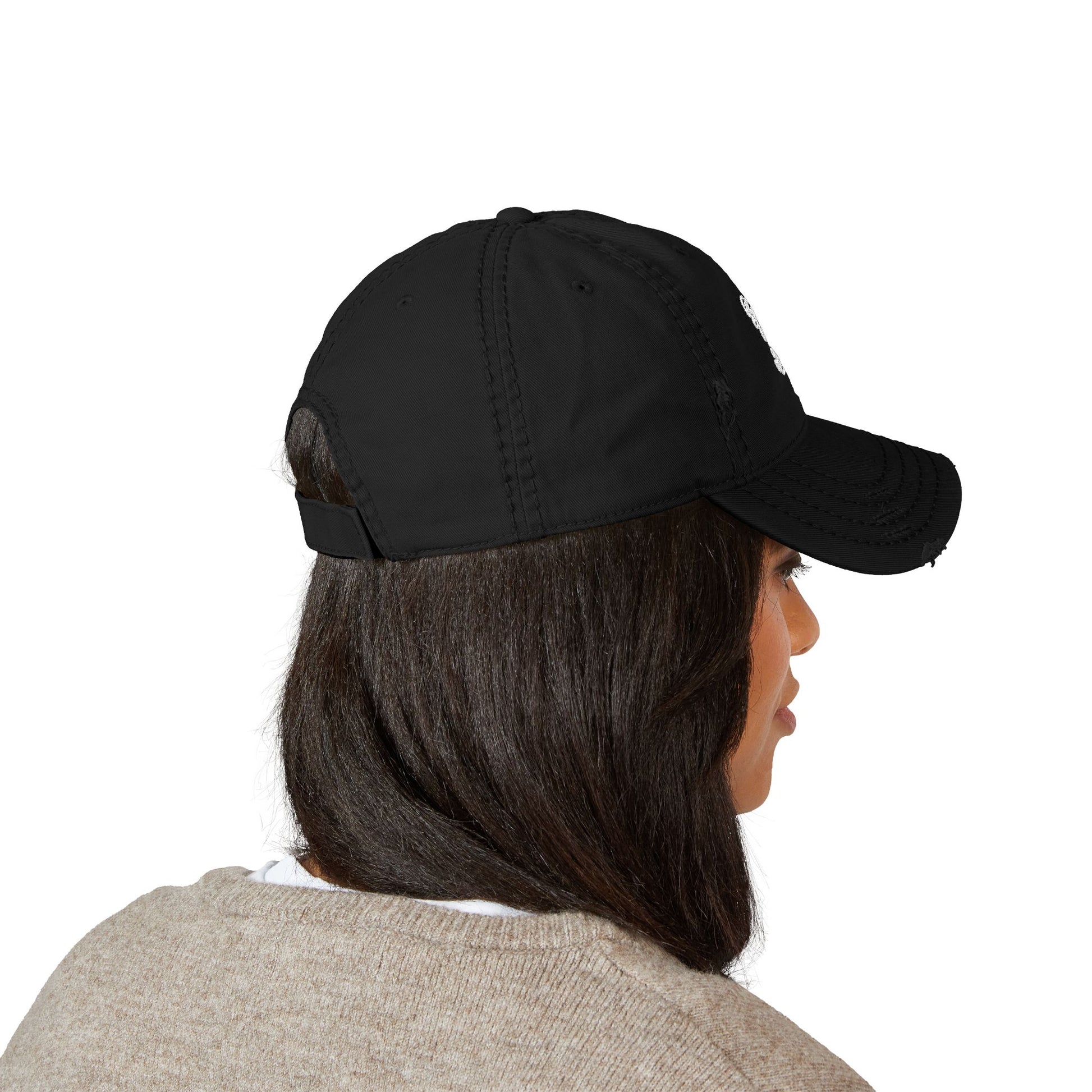Better Days Ahead embroidered dad hat, cotton twill with a small script on the front.