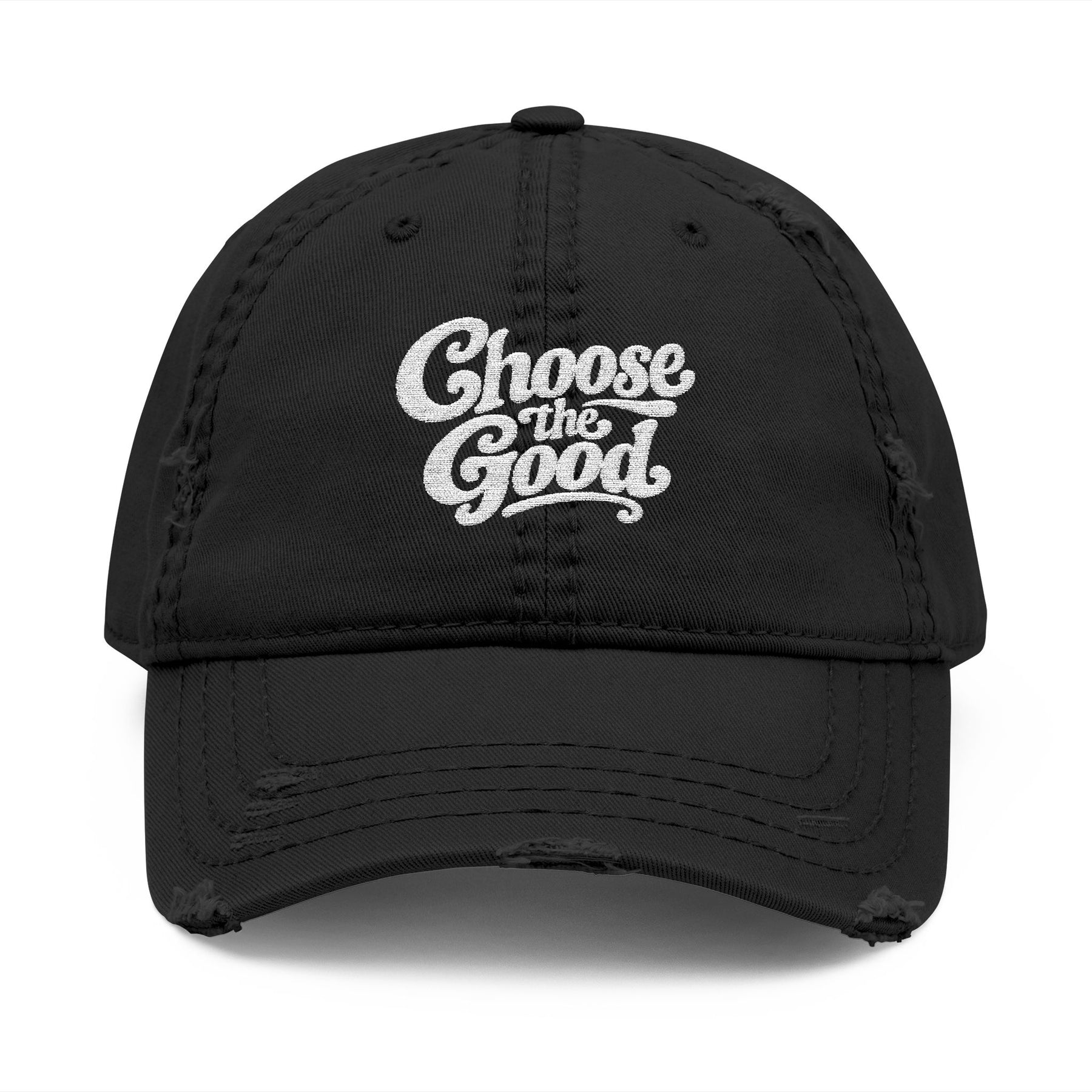 Choose the Good embroidered dad hat, cotton twill with a small script logo on the front.