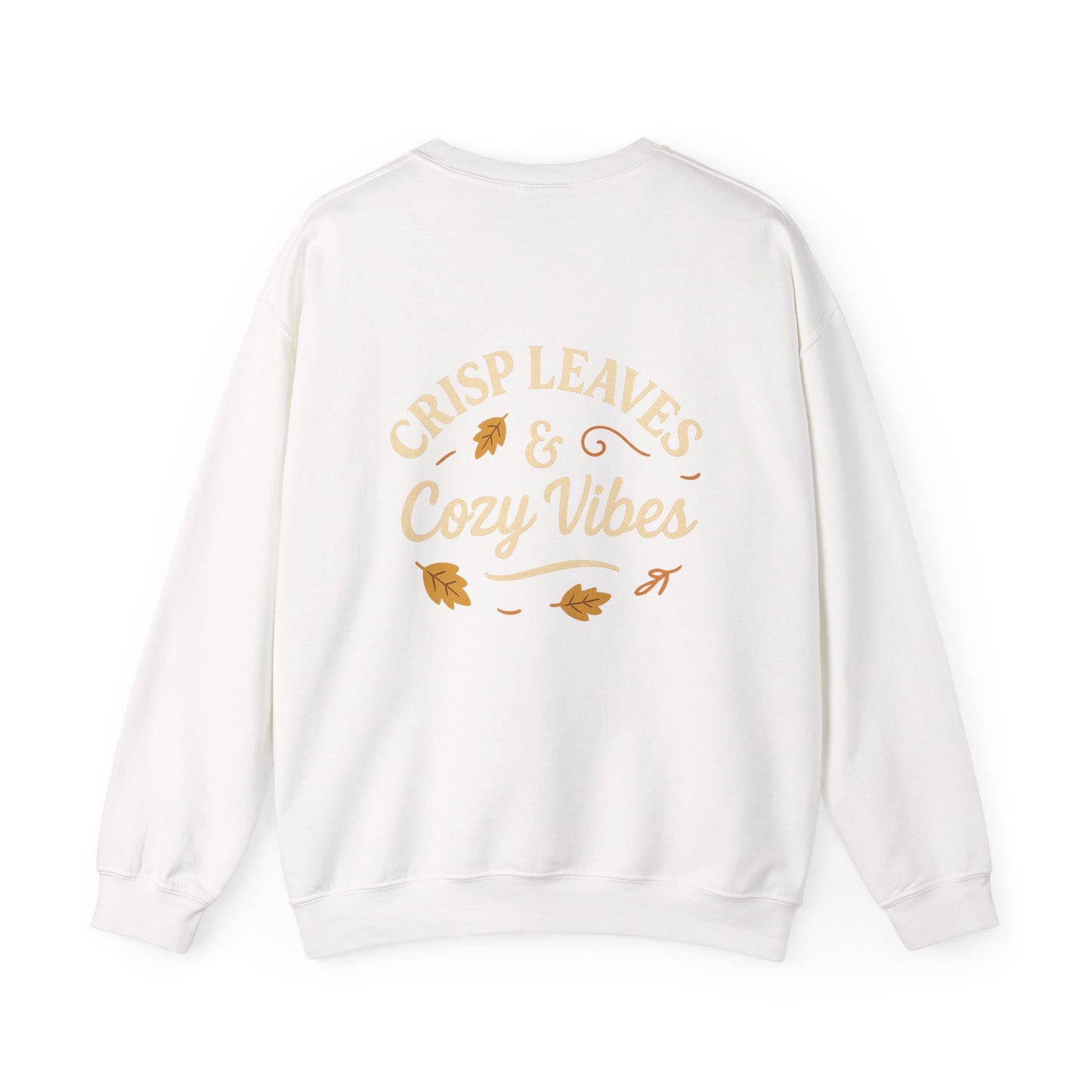 Crisp Leaves Cozy Vibes Fall Sweatshirt by Little Things by Nicky — Cozy Corners apparel from Miami, Florida.