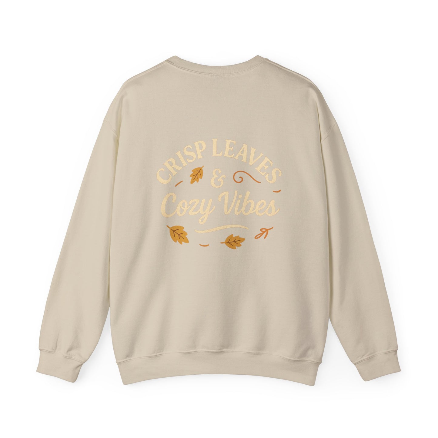 Crisp Leaves Cozy Vibes Fall Sweatshirt by Little Things by Nicky — Cozy Corners apparel from Miami, Florida.