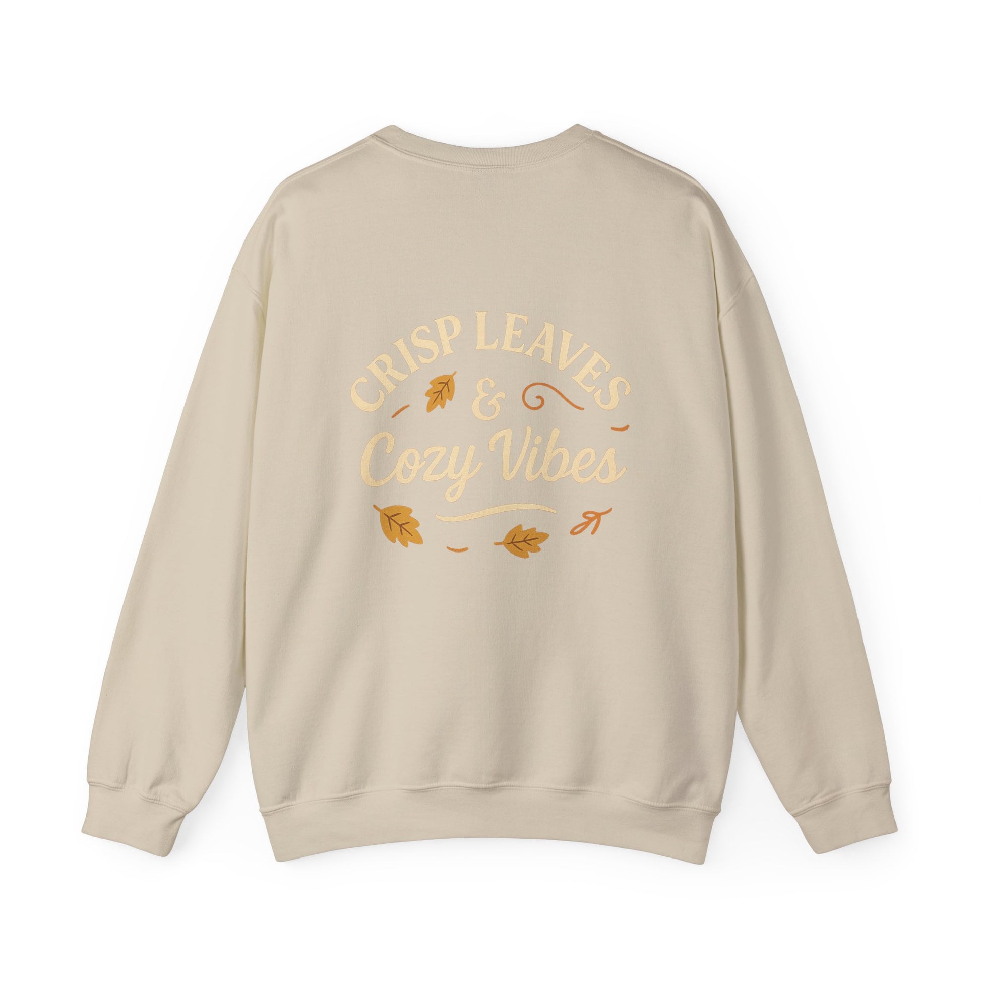 Crisp Leaves Cozy Vibes Fall Sweatshirt by Little Things by Nicky — Cozy Corners apparel from Miami, Florida.