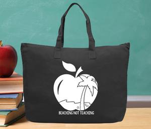 Beaching Not Teaching Teacher's 100% Cotton Tote Bags