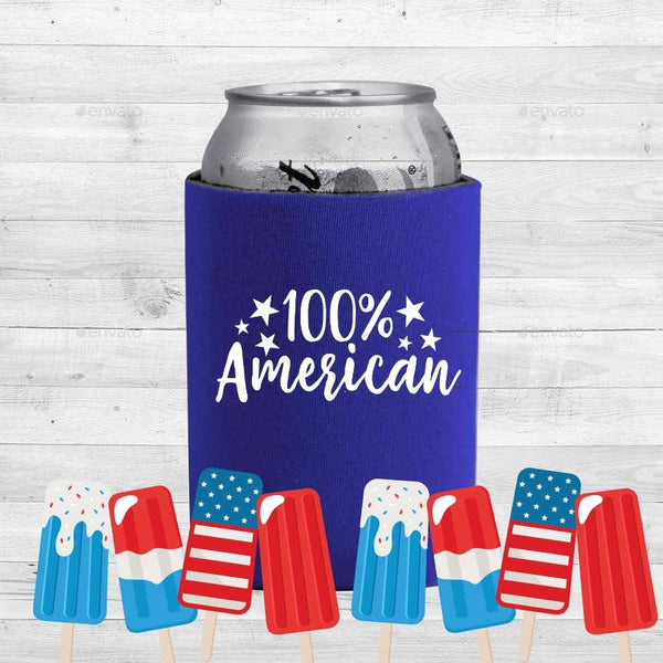 100% American - Can Cooler