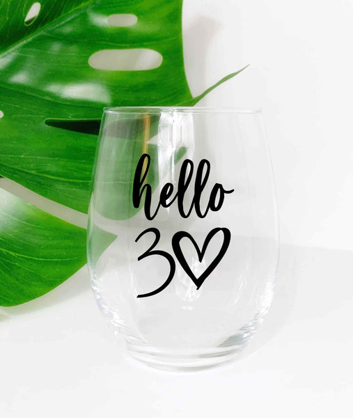 Hello 50 - Wine Glass