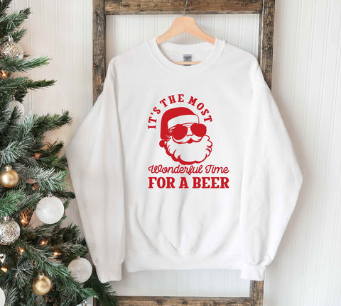 It's The Most Wonderful Time For A Beer - Christmas Sweatshirt