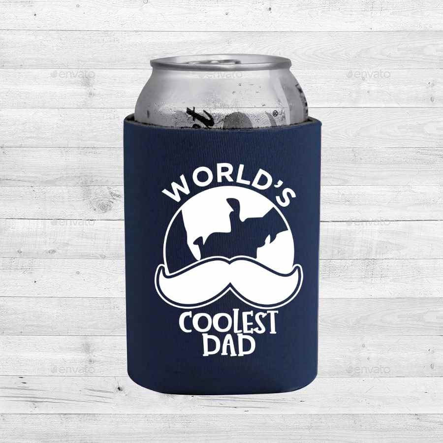 World's Coolest Dad - Can Cooler by Little Things by Nicky — Teacher Vibes apparel from Miami, Florida.