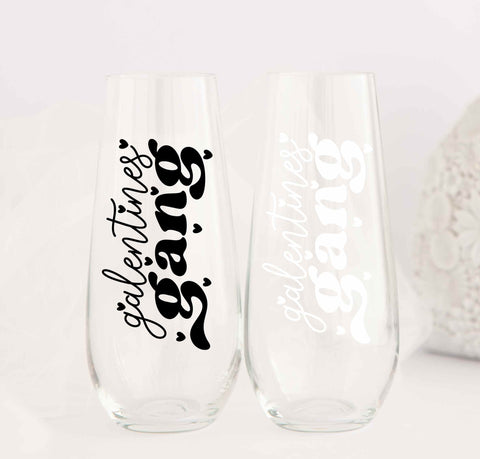 Galentines Gang Valentines - Wine Glass