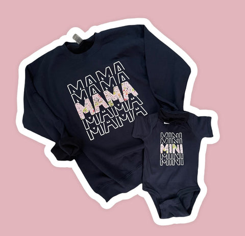 Mama and Mini Sweatshirt and Onesie Combo